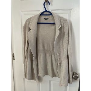 Cream Eddie Bauer sweater blazer, size S